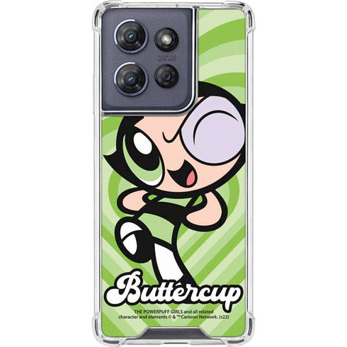 Cartoon Network Powerpuff Girls Buttercup Green Hearts Moto G Power 5G (2025) Clear Case